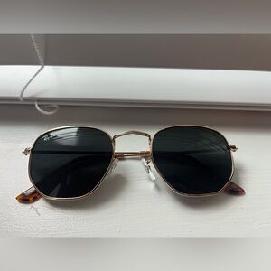 Women’s Ray-Ban Black and Gold Sunglasses